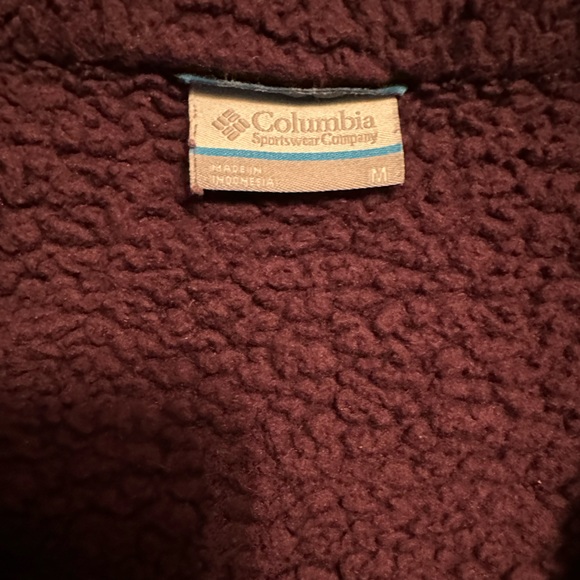 Columbia women’s purple fleece Sherpa zip up jacket size medium - Picture 5 of 5